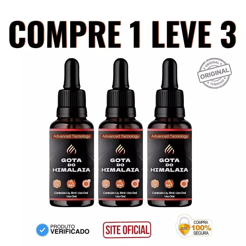 Gota do Himalaia 30ml  Original- Tenha Ereções Mais Firmes e Duradouras - Oferta Exclusiva + Frete Grátis - Últimas Unidades