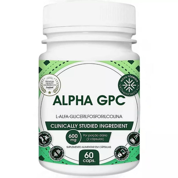 Alpha GPC 600mg 60cps - Promoção Compre 1 Leve 3 - Promoção exclusiva + Frete Gratis